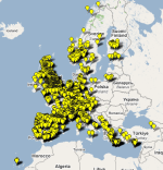 Click on image to see European routes overview
